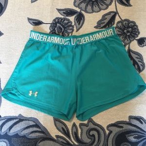 Teal Under Armour Workout Shorts